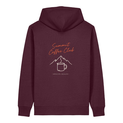 Summit Coffee Club Hoodie Burgunder, Rückendruck