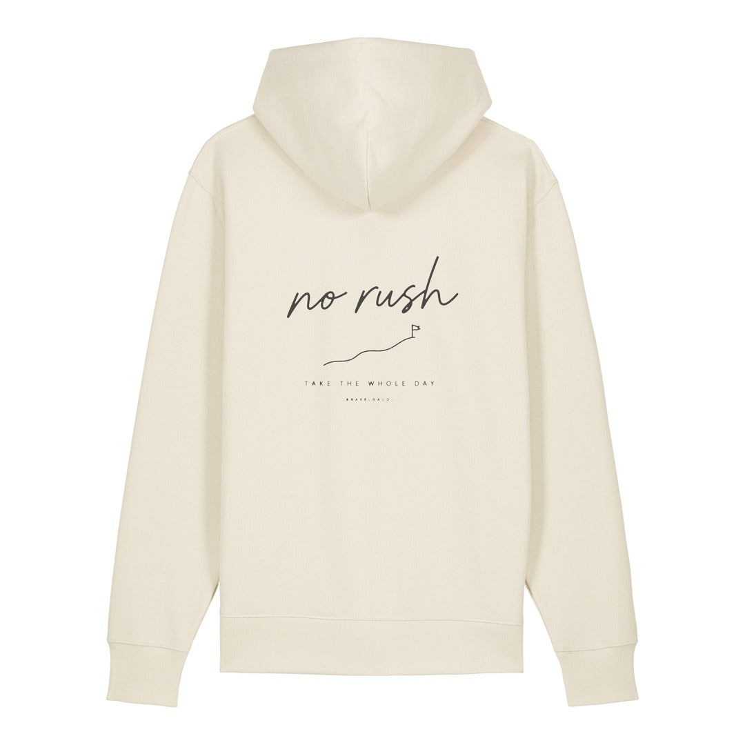 No Rush Hoodie Beige, Rückendruck