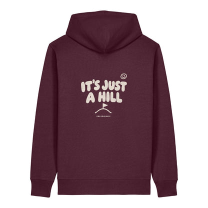 It's Just a Hill Hoodie Burgunder, Rückendruck