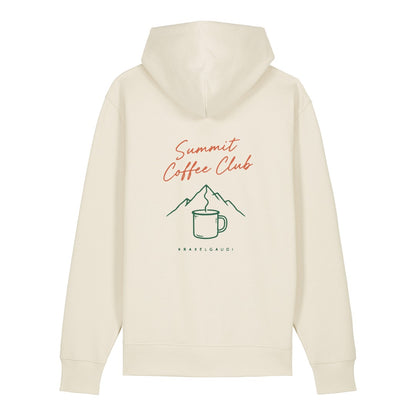 Summit Coffee Club Hoodie Beige, Rückendruck