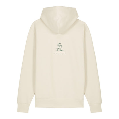 Slow Steps Long Days Hoodie Beige, Rückendruck