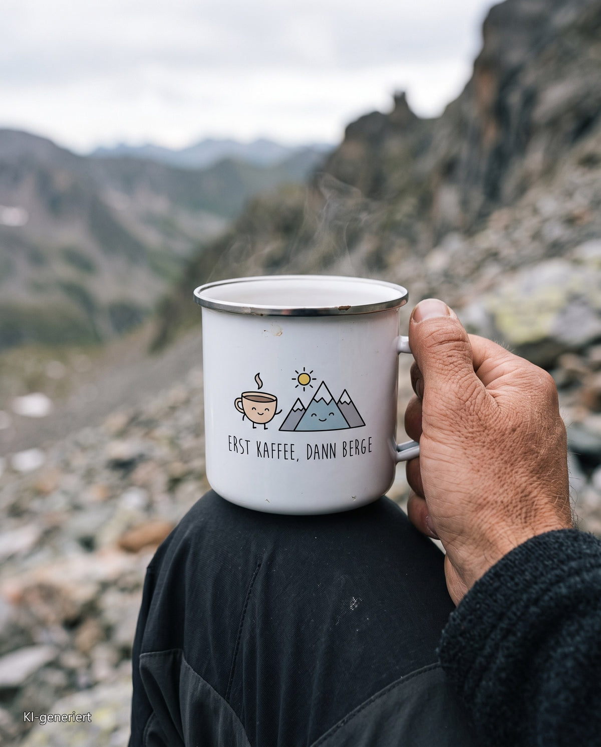Die Tasse, die Stürze wegsteckt