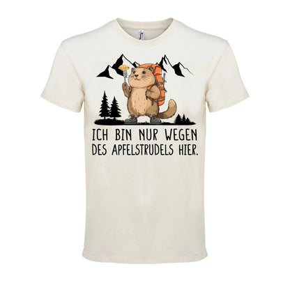 Apfelstrudel T-Shirt Unisex in Natural – Vorderansicht mit dem Motiv Apfelstrudel.