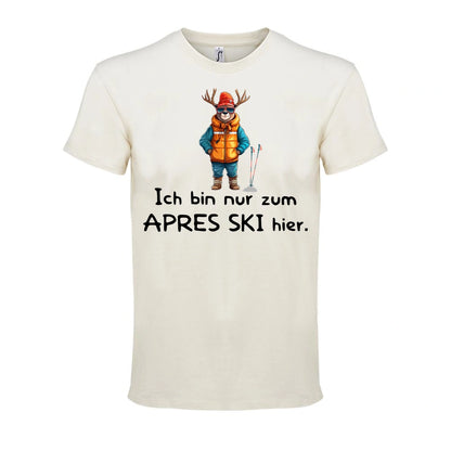 Apres Ski Fanatiker T-Shirt Unisex in Natural – Vorderansicht mit dem Motiv Après Ski Fanatiker.