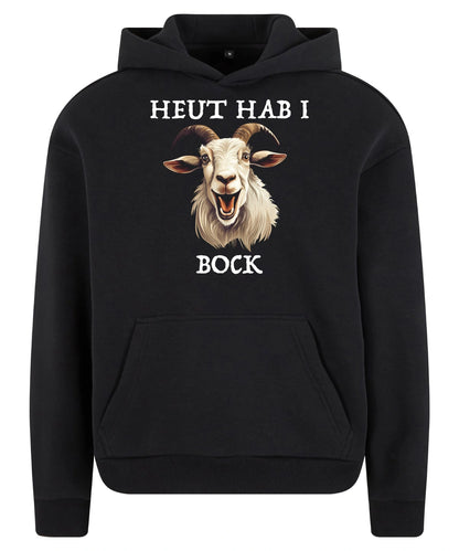 Bock Hoodie in Black – Vorderansicht mit dem Motiv Bock.