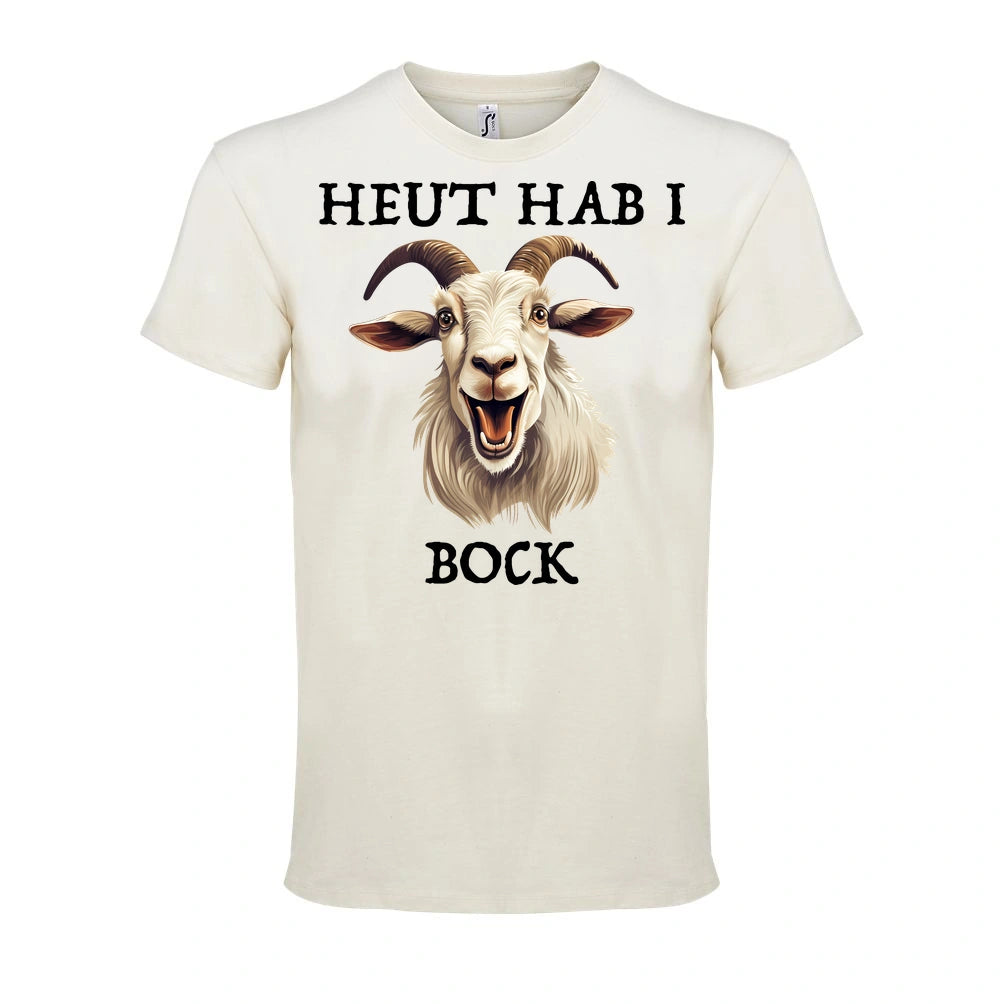 Bock T-Shirt Unisex in Natural – Vorderansicht mit dem Motiv Bock.