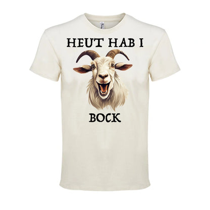 Bock T-Shirt Unisex in Natural – Vorderansicht mit dem Motiv Bock.