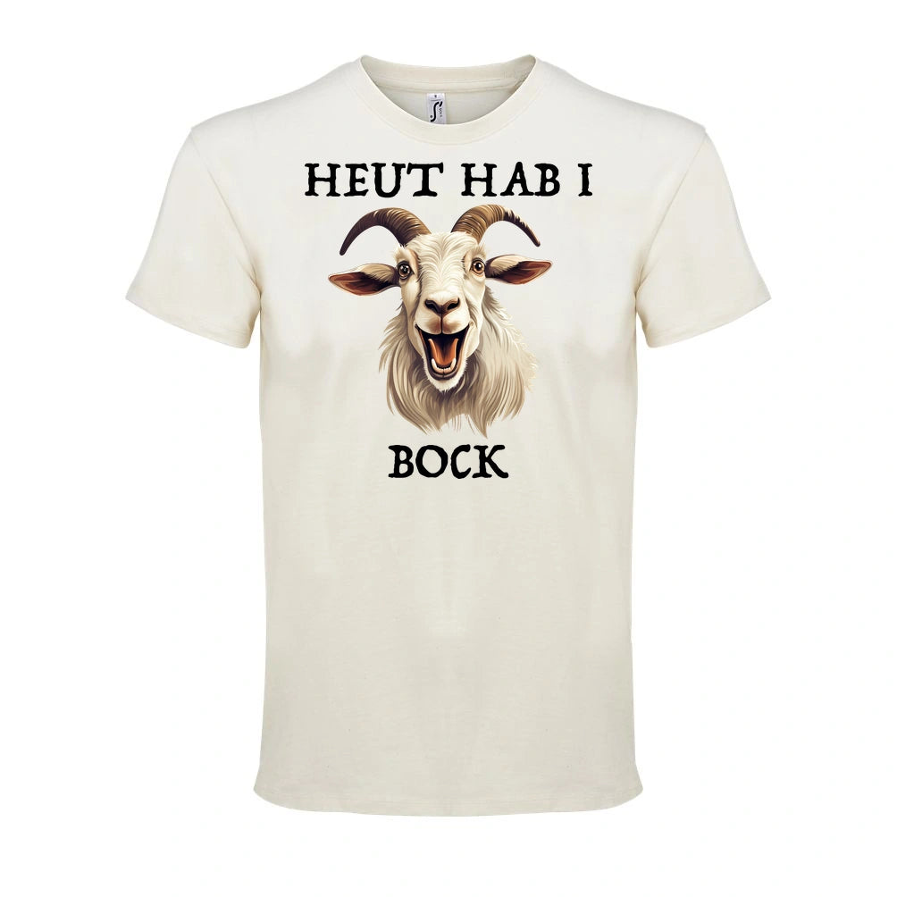 Bock T-Shirt Unisex in Natural – Vorderansicht mit dem Motiv Bock.
