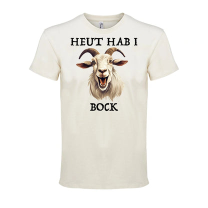 Bock T-Shirt Unisex in Natural – Vorderansicht mit dem Motiv Bock.