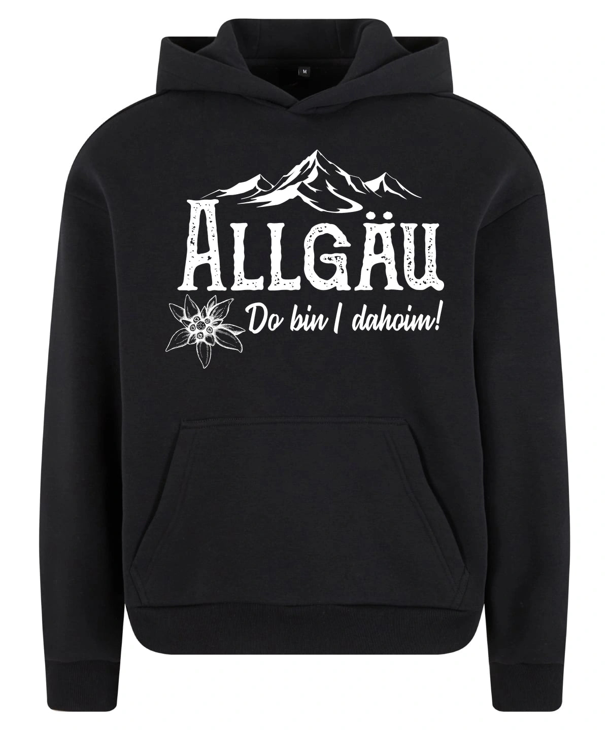 Dahoim Hoodie in Black – Vorderansicht mit dem Motiv Dahoim.