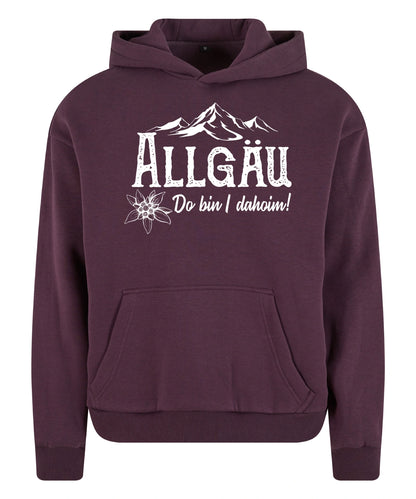 Dahoim Hoodie in Plum Purple – Vorderansicht mit dem Motiv Dahoim.