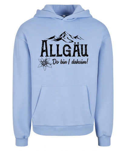 Dahoim Hoodie in Powder Blue – Vorderansicht mit dem Motiv Dahoim.