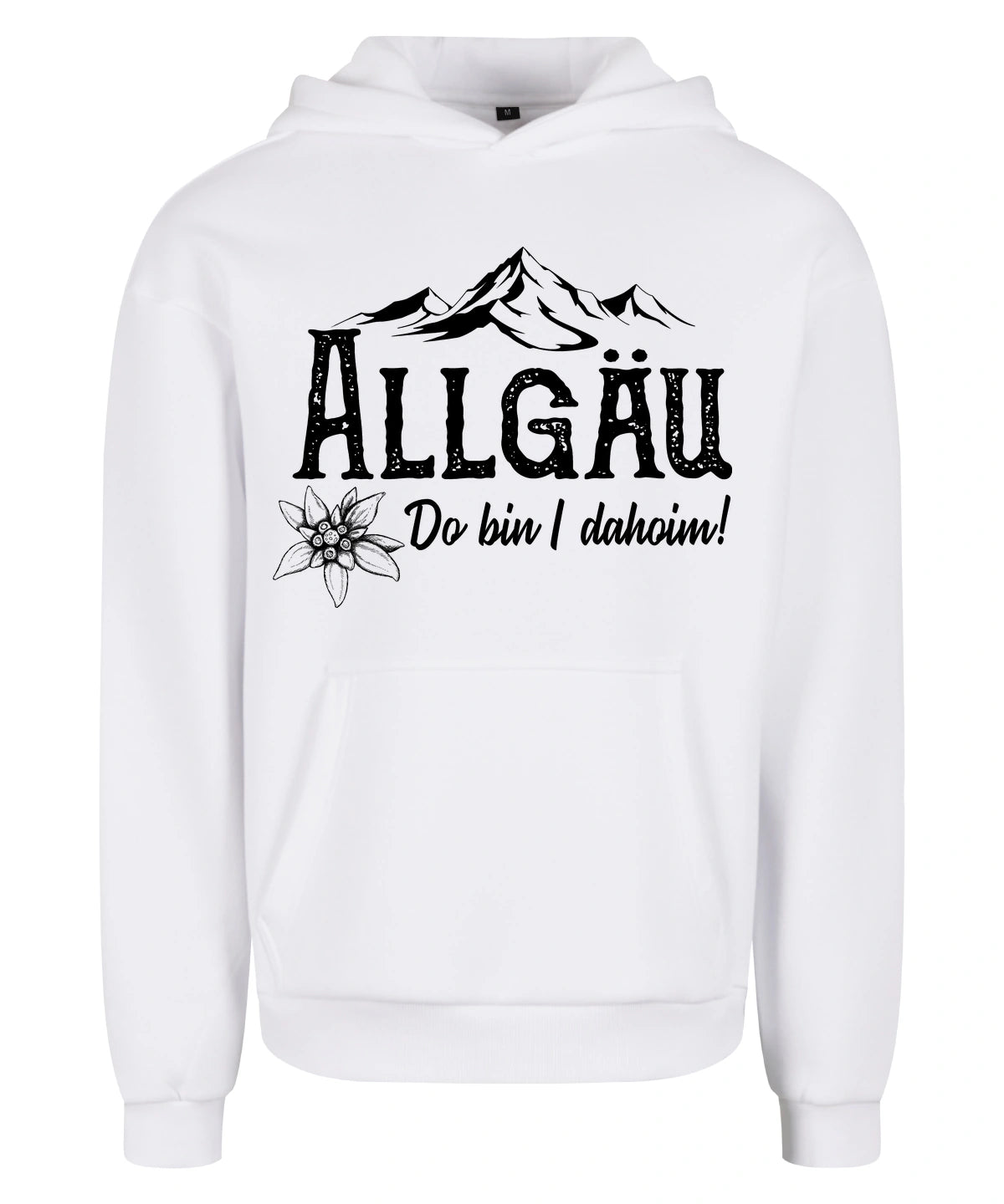 Dahoim Hoodie in White – Vorderansicht mit dem Motiv Dahoim.