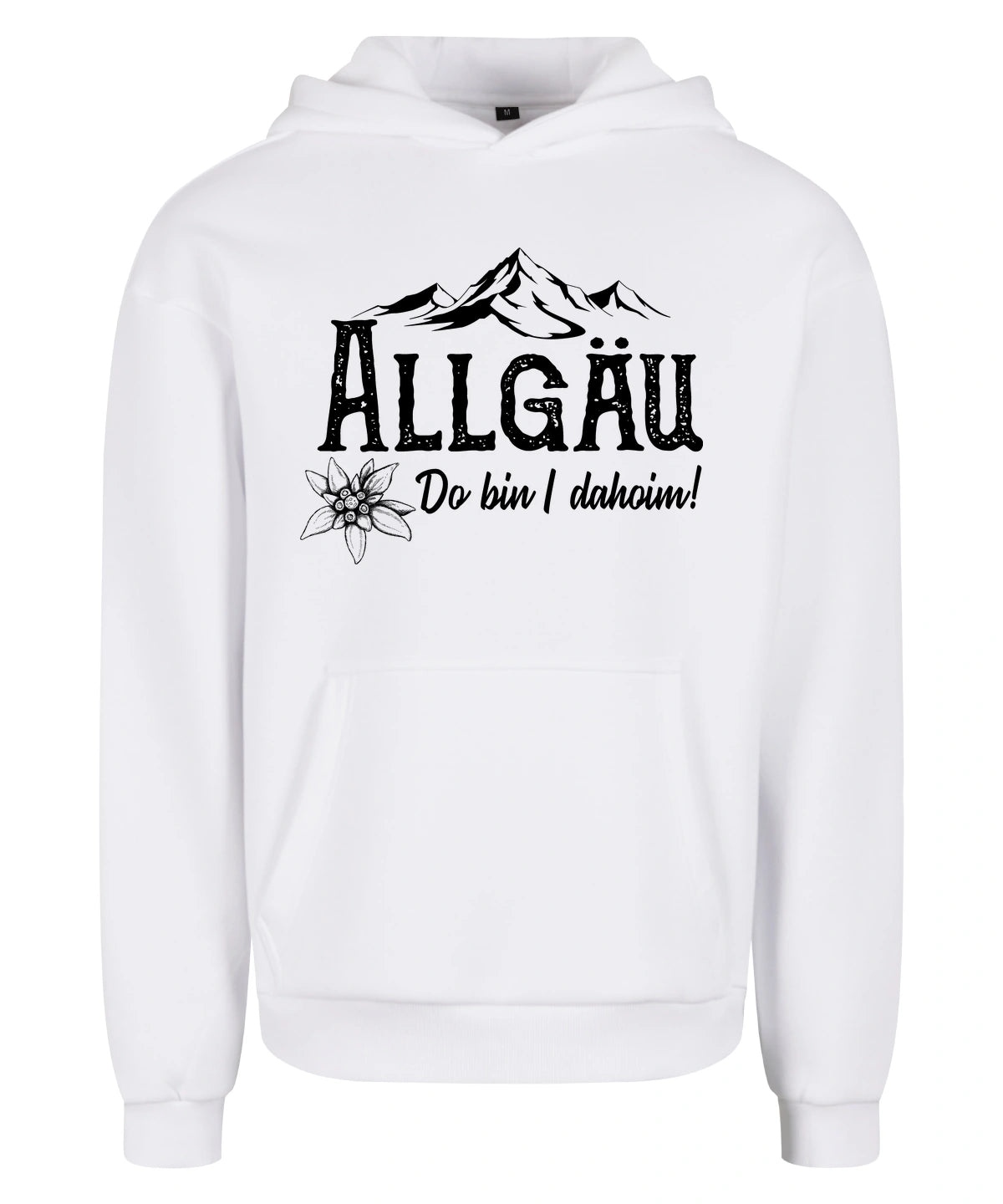 Dahoim Hoodie in White – Vorderansicht mit dem Motiv Dahoim.