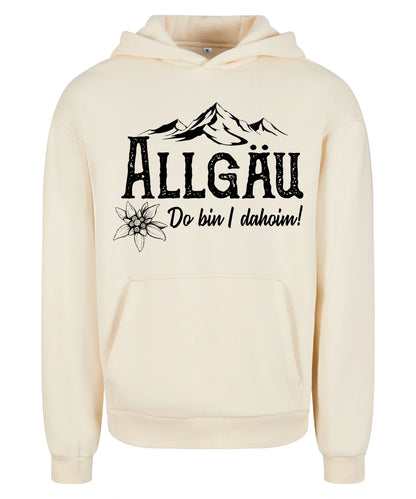 Dahoim Hoodie in White Sand – Vorderansicht mit dem Motiv Dahoim.