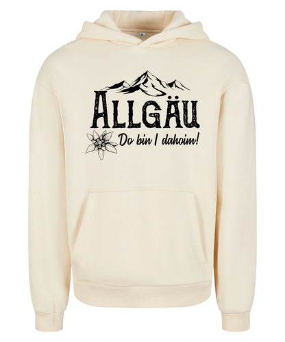 Dahoim Hoodie in White Sand – Vorderansicht mit dem Motiv Dahoim.