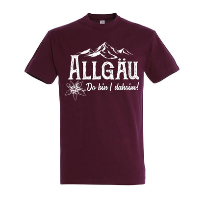 Dahoim T-Shirt Unisex in Burgundy – Vorderansicht mit dem Motiv Dahoim.