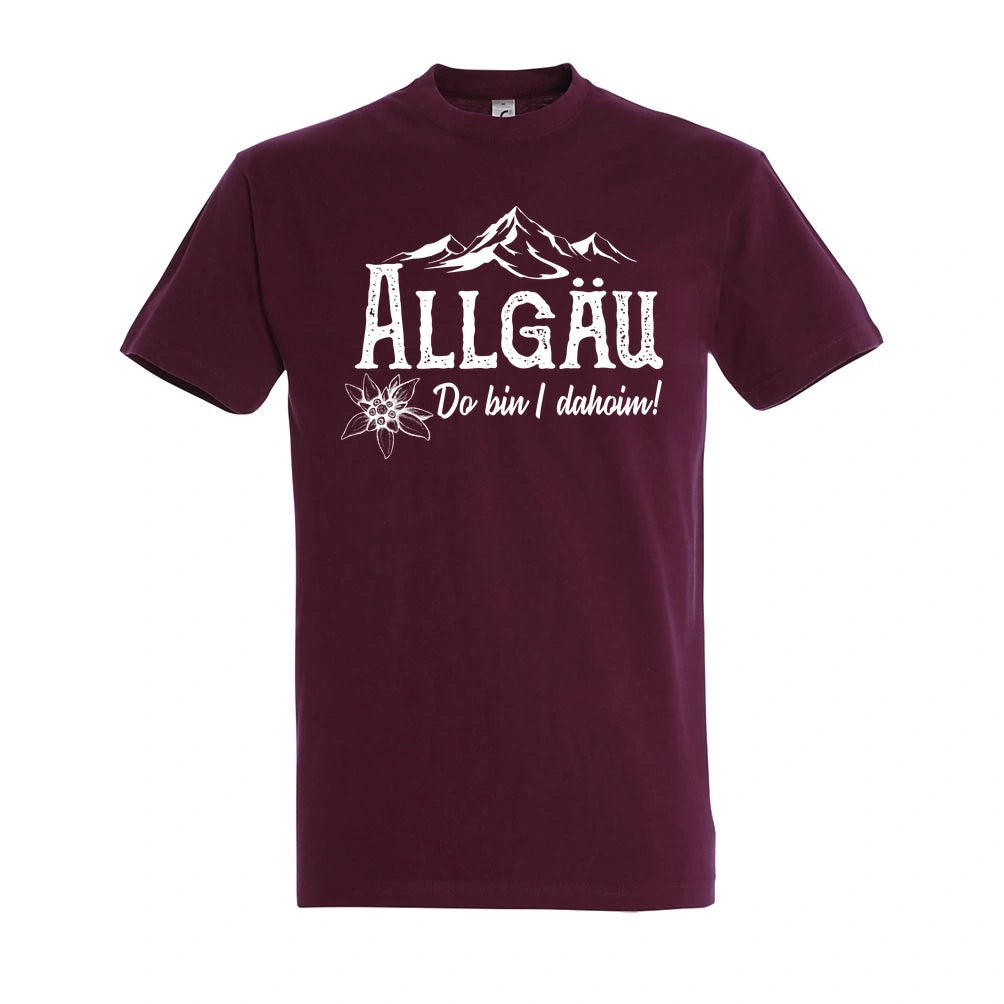 Dahoim T-Shirt Unisex in Burgundy – Vorderansicht mit dem Motiv Dahoim.