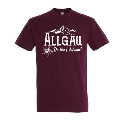 Dahoim T-Shirt Unisex in Burgundy – Vorderansicht mit dem Motiv Dahoim.