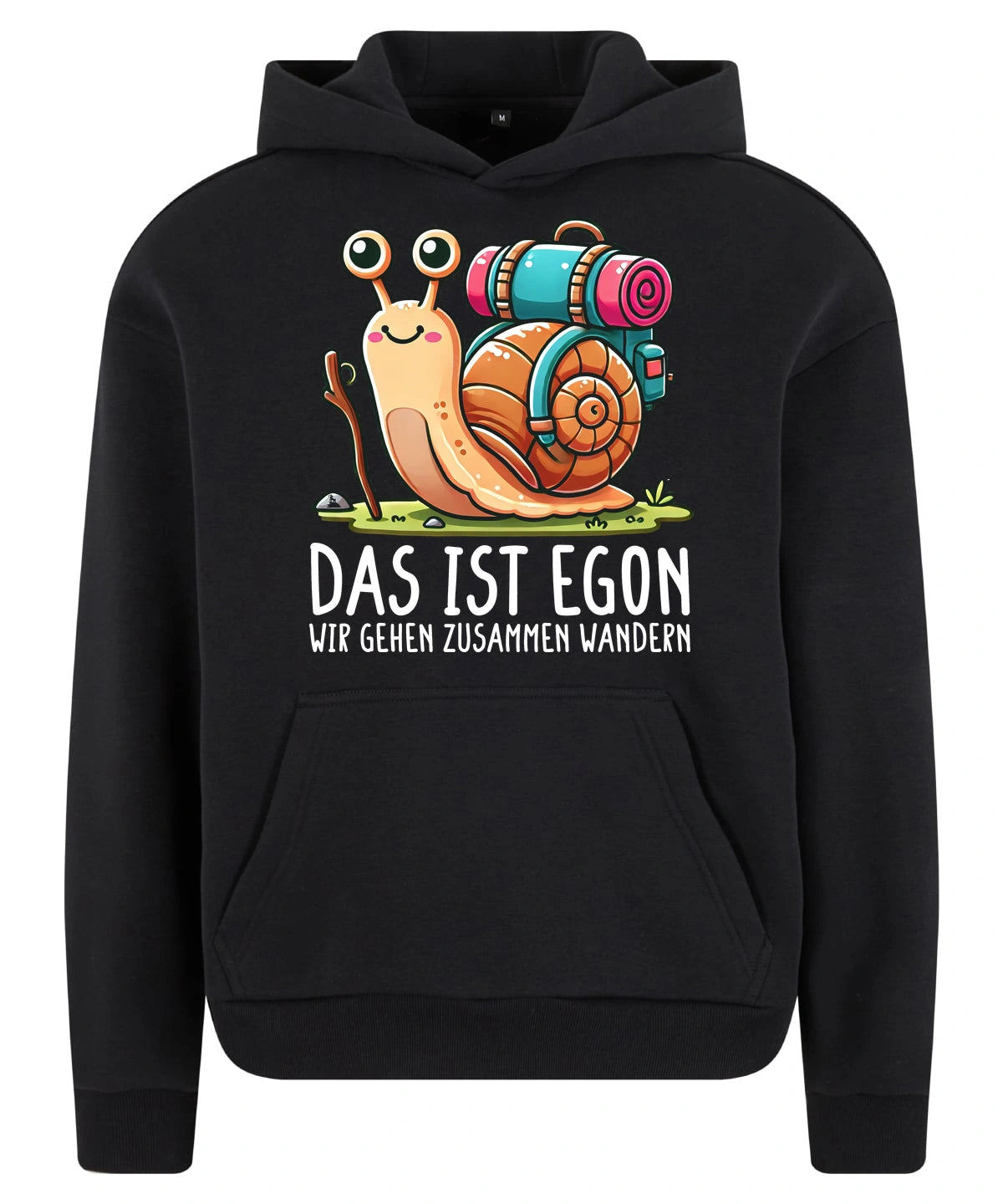 EGON Hoodie in Black – Vorderansicht mit dem Motiv EGON.