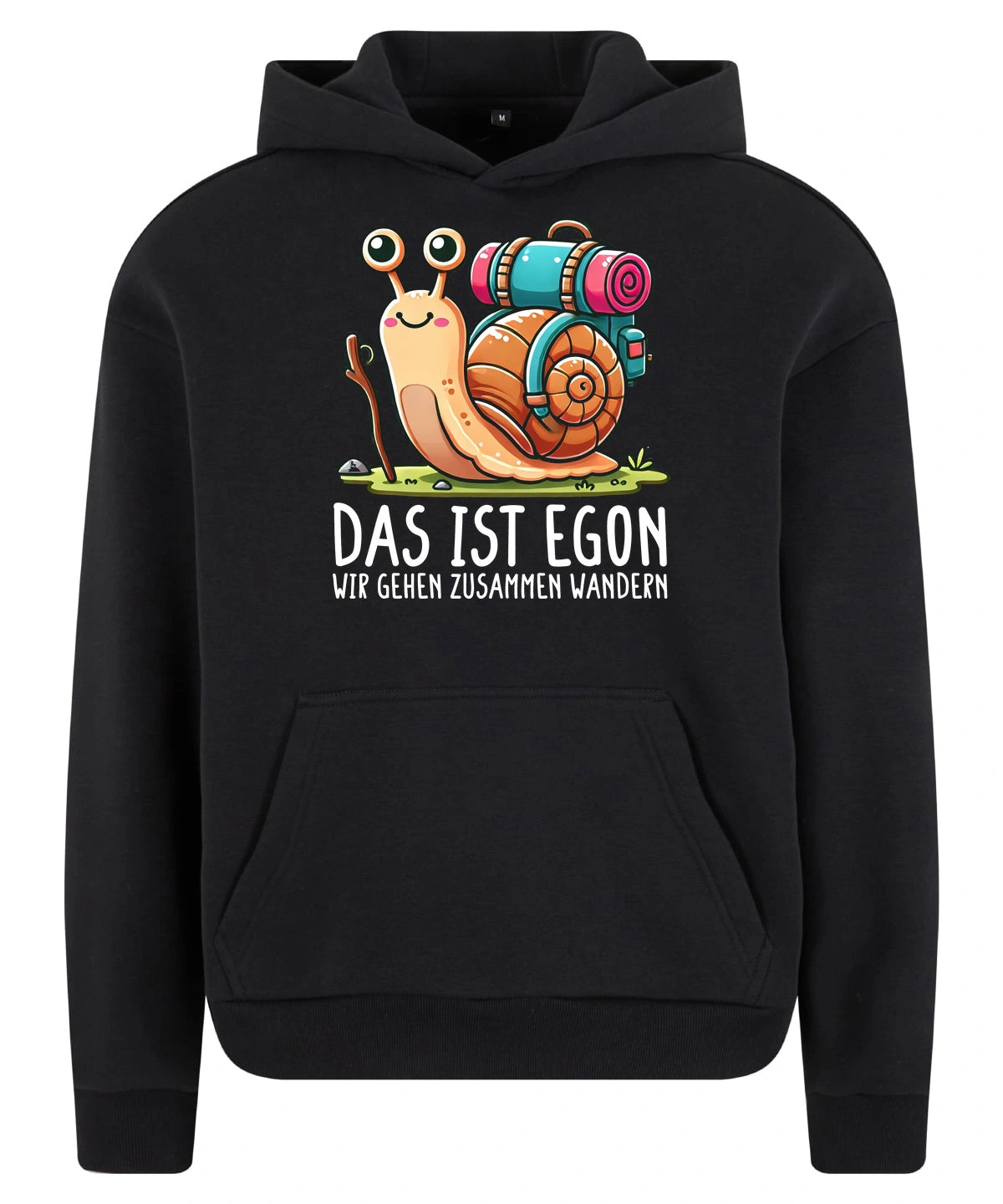 EGON Hoodie in Black – Vorderansicht mit dem Motiv EGON.