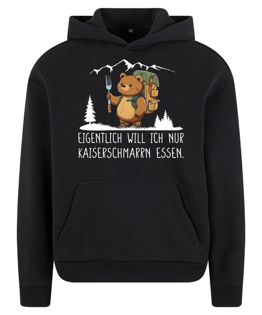 Kaiser Bär Hoodie in Black – Vorderansicht mit dem Motiv Kaiserbär.
