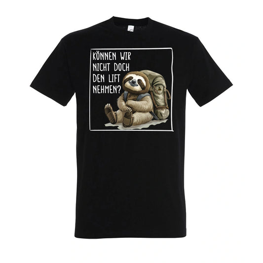 Lift T-Shirt Unisex in Deep Black – Vorderansicht mit dem Motiv Lift.