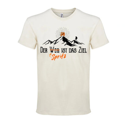 Zielspritz T-Shirt Unisex in Natural – Vorderansicht mit dem Motiv Zielspritz.
