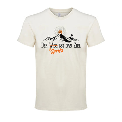 Zielspritz T-Shirt Unisex in Natural – Vorderansicht mit dem Motiv Zielspritz.