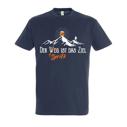 Zielspritz T-Shirt Unisex in Navy – Vorderansicht mit dem Motiv Zielspritz.