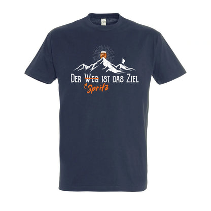 Zielspritz T-Shirt Unisex in Navy – Vorderansicht mit dem Motiv Zielspritz.
