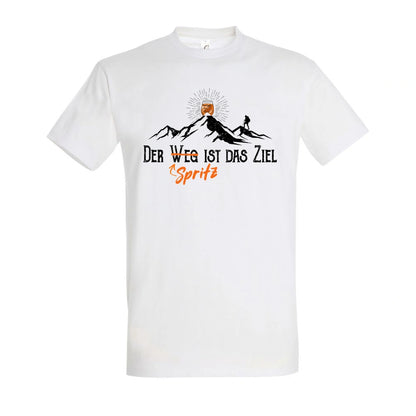 Zielspritz T-Shirt Unisex in White – Vorderansicht mit dem Motiv Zielspritz.