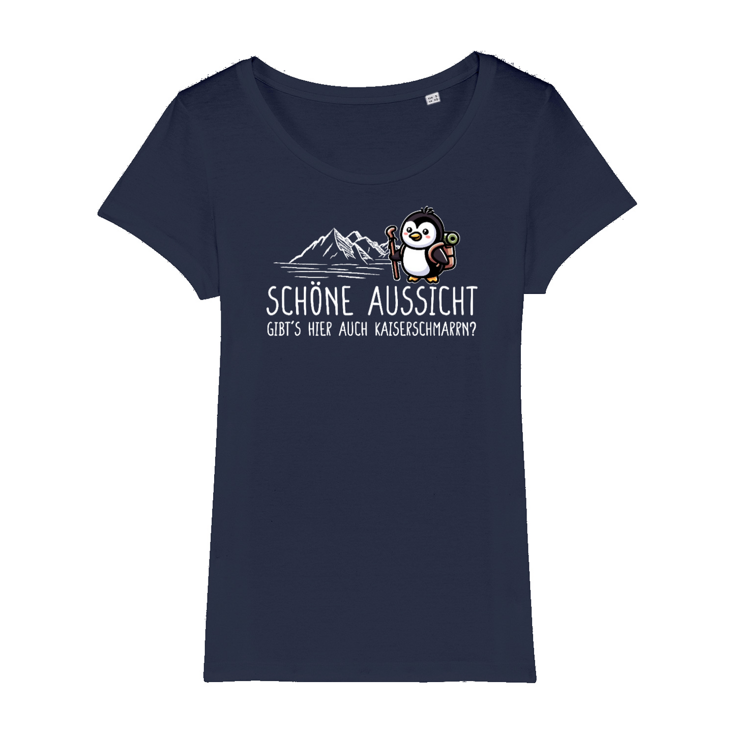 Schöne Aussicht Bio Frauen Shirt mit Spruch, Motivdetail