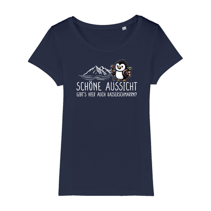 Schöne Aussicht Bio Frauen Shirt mit Spruch, Motivdetail