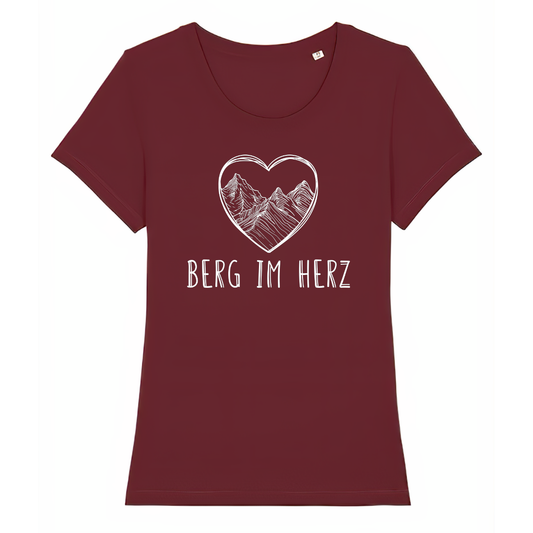 Berg Im Herz Premium T-Shirt Damen